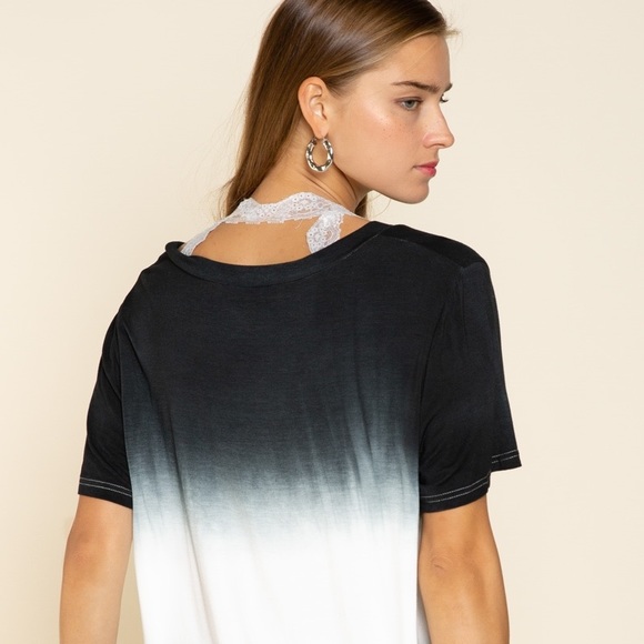 Hand Dip Dyed Felt Soft Knit Top. - Picture 2 of 9